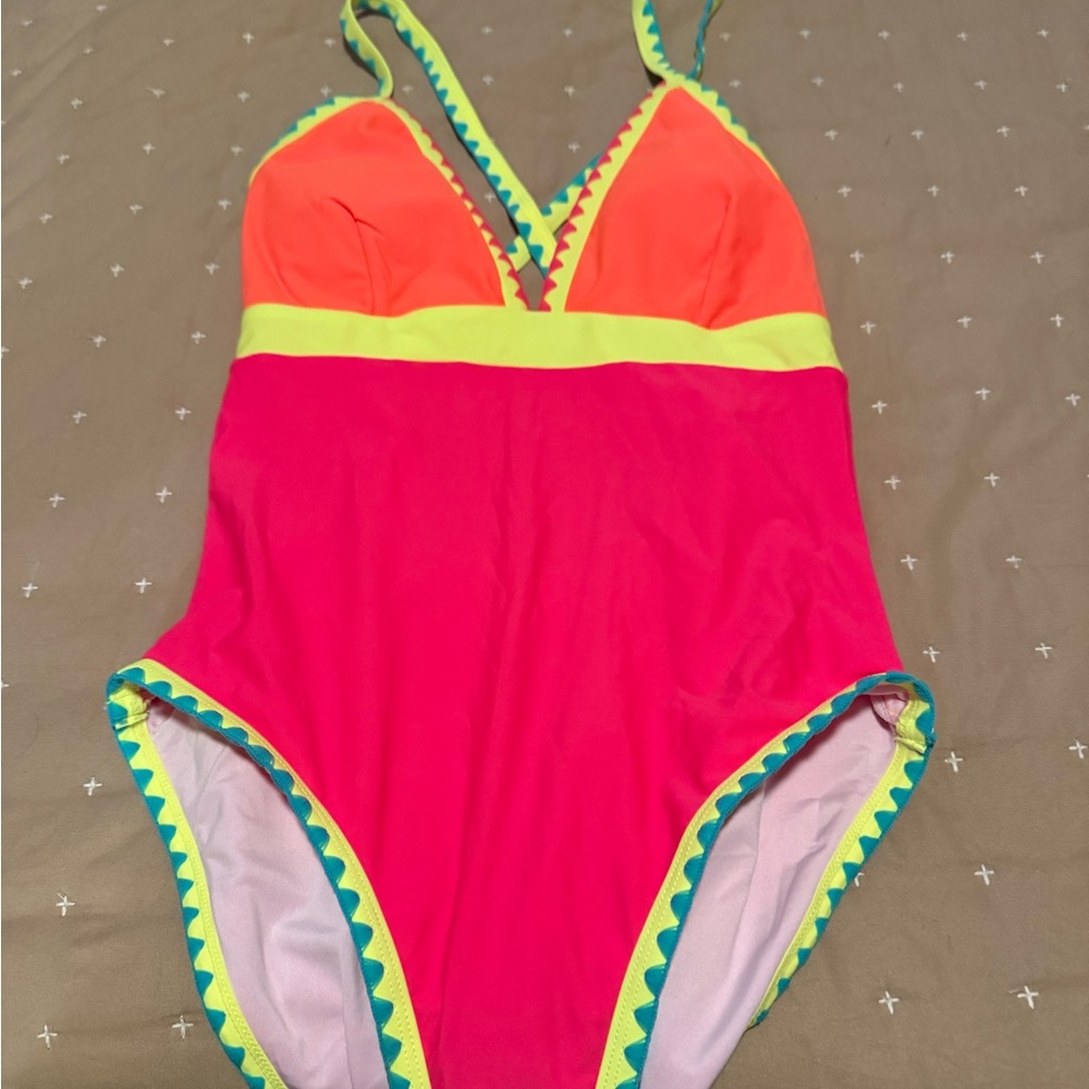 Popvil Colorful One-Piece Swimsuit Size Medium
